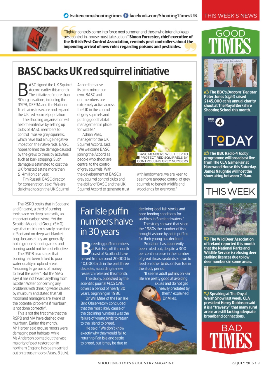 Shooting Times & Country Preview Pages