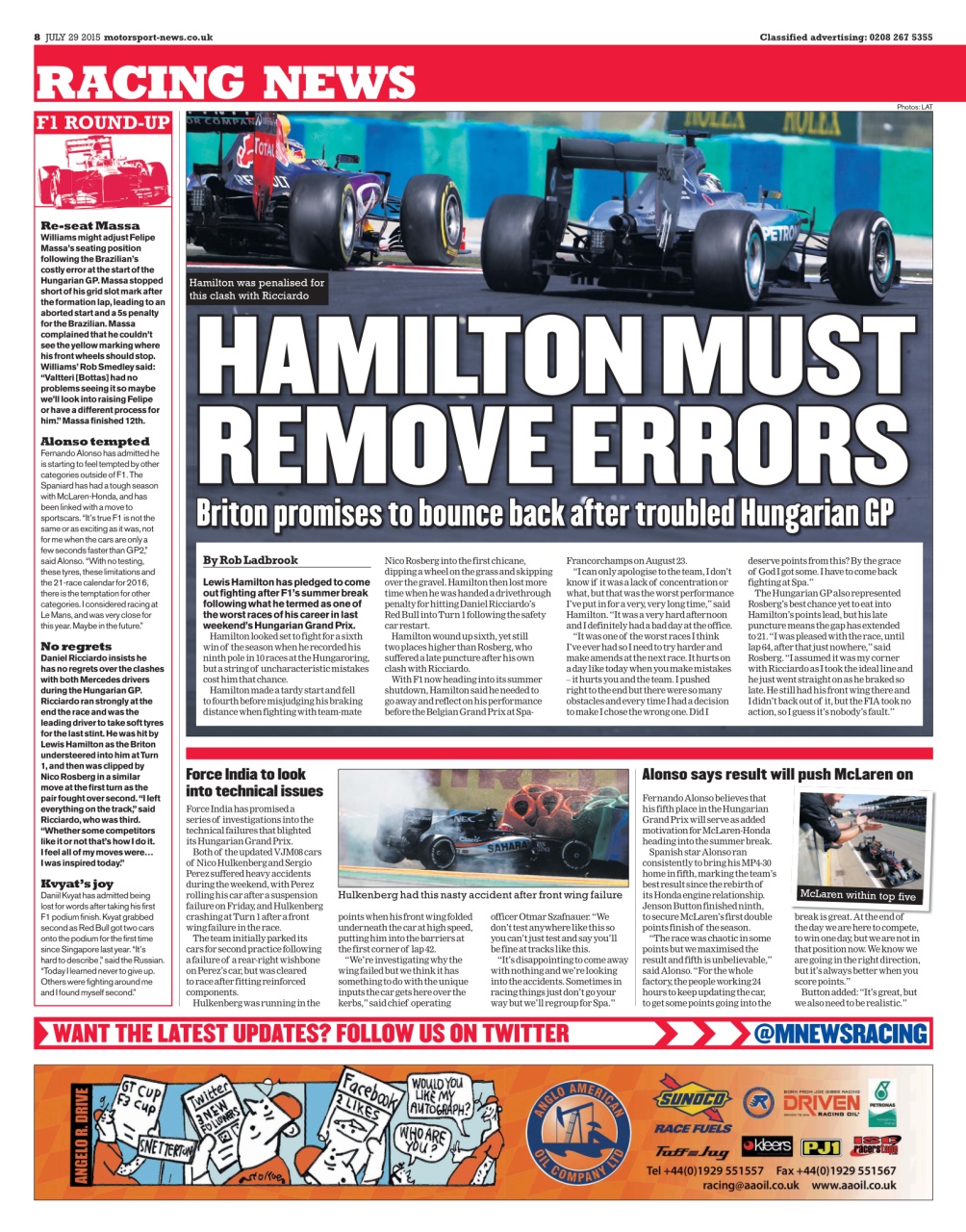 Motorsport News Preview Pages