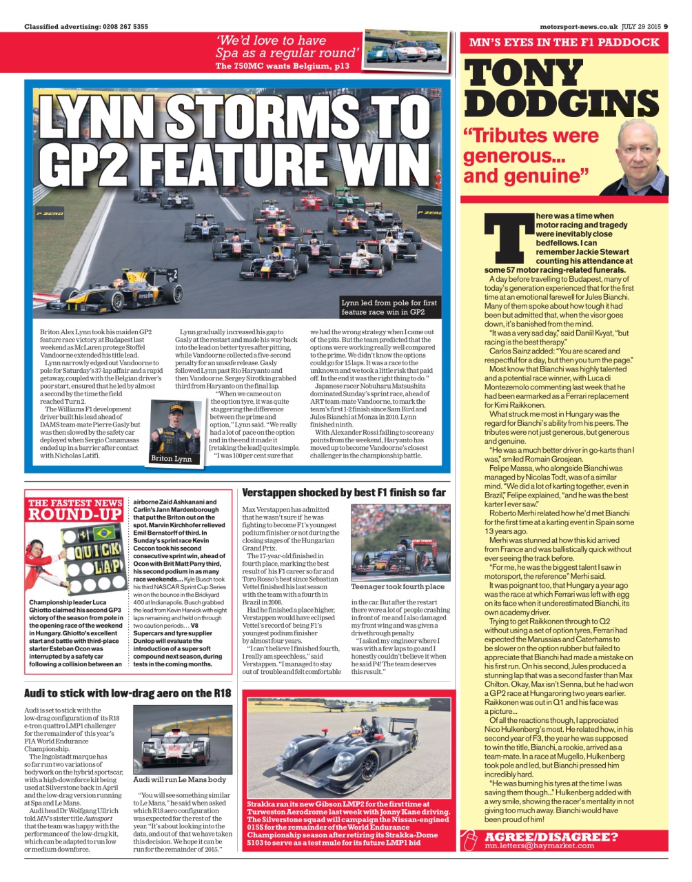 Motorsport News Preview Pages
