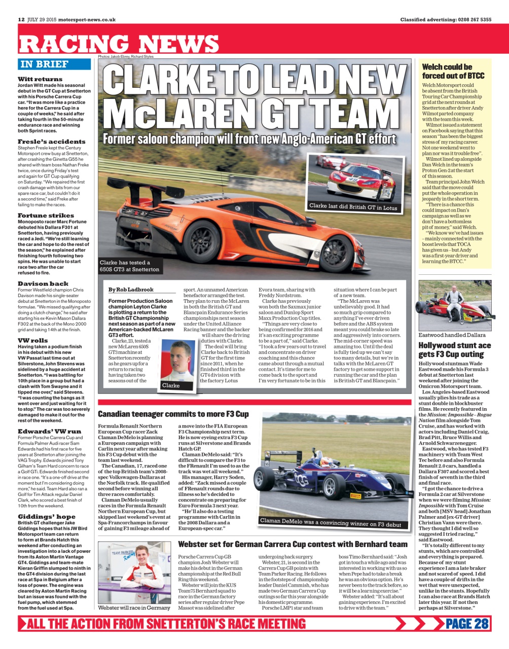 Motorsport News Preview Pages