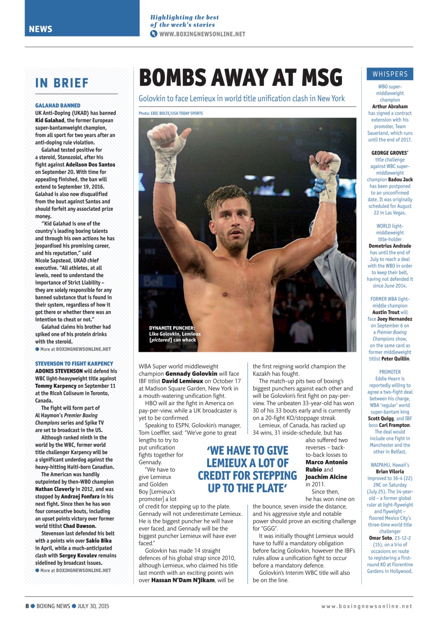 Boxing News Preview Pages