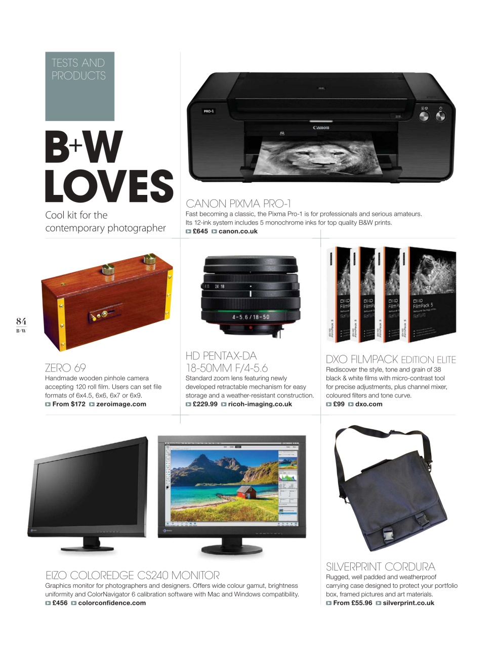 Black+White Photography Preview Pages