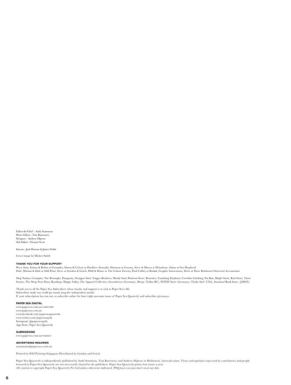 Paper Sea Quarterly Preview Pages