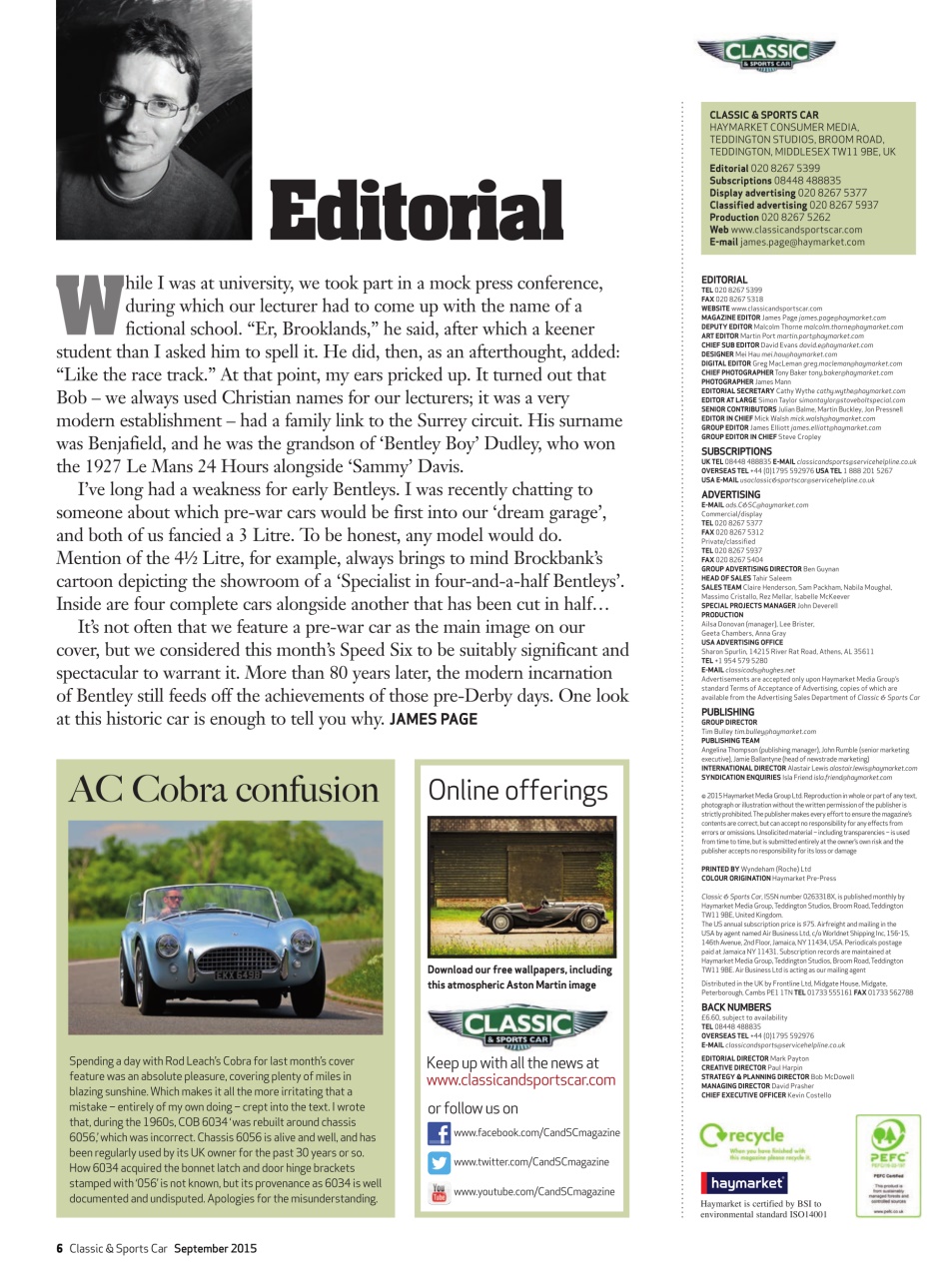 Classic & Sports Car Preview Pages
