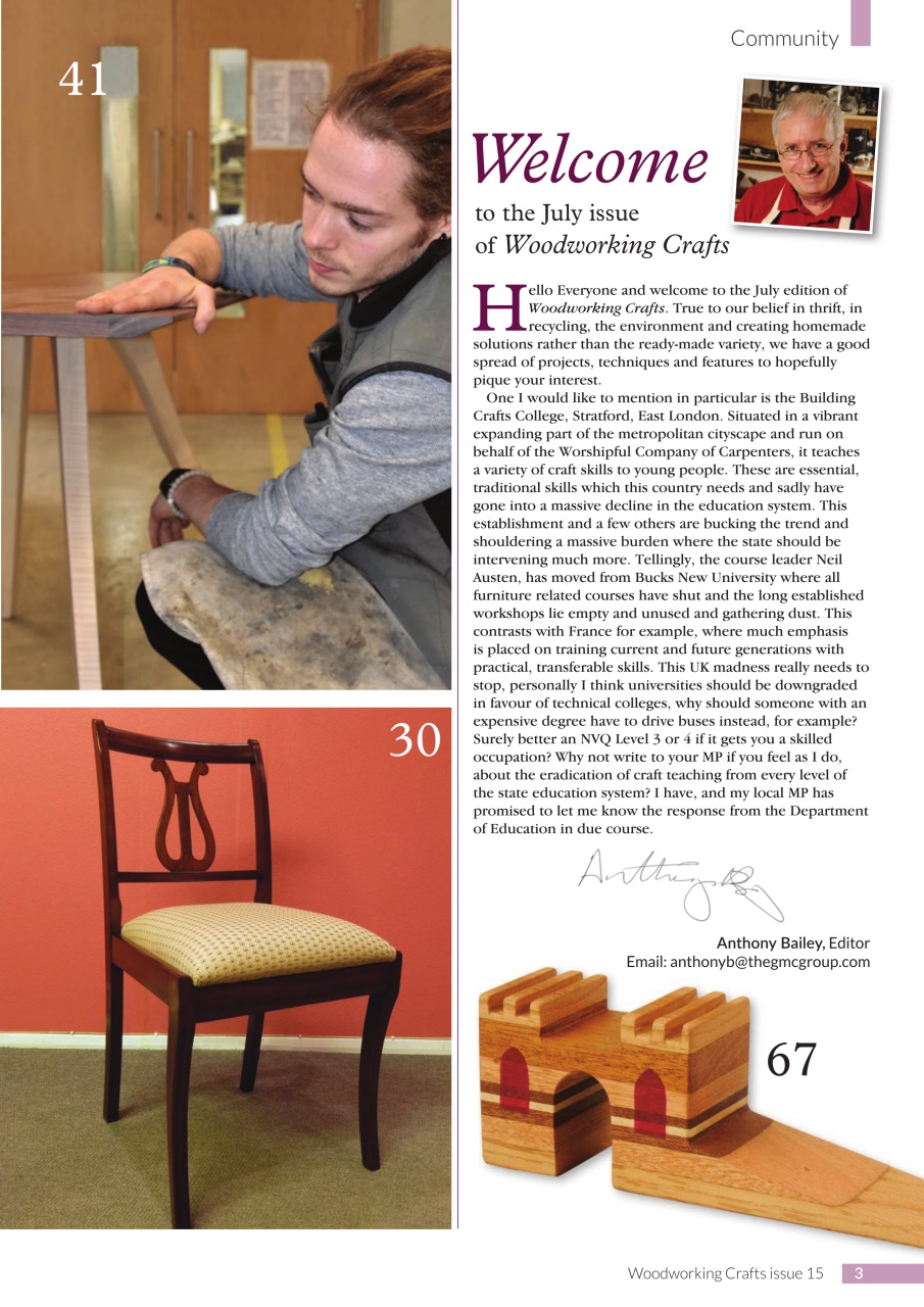 Woodworking Crafts Magazine Preview Pages