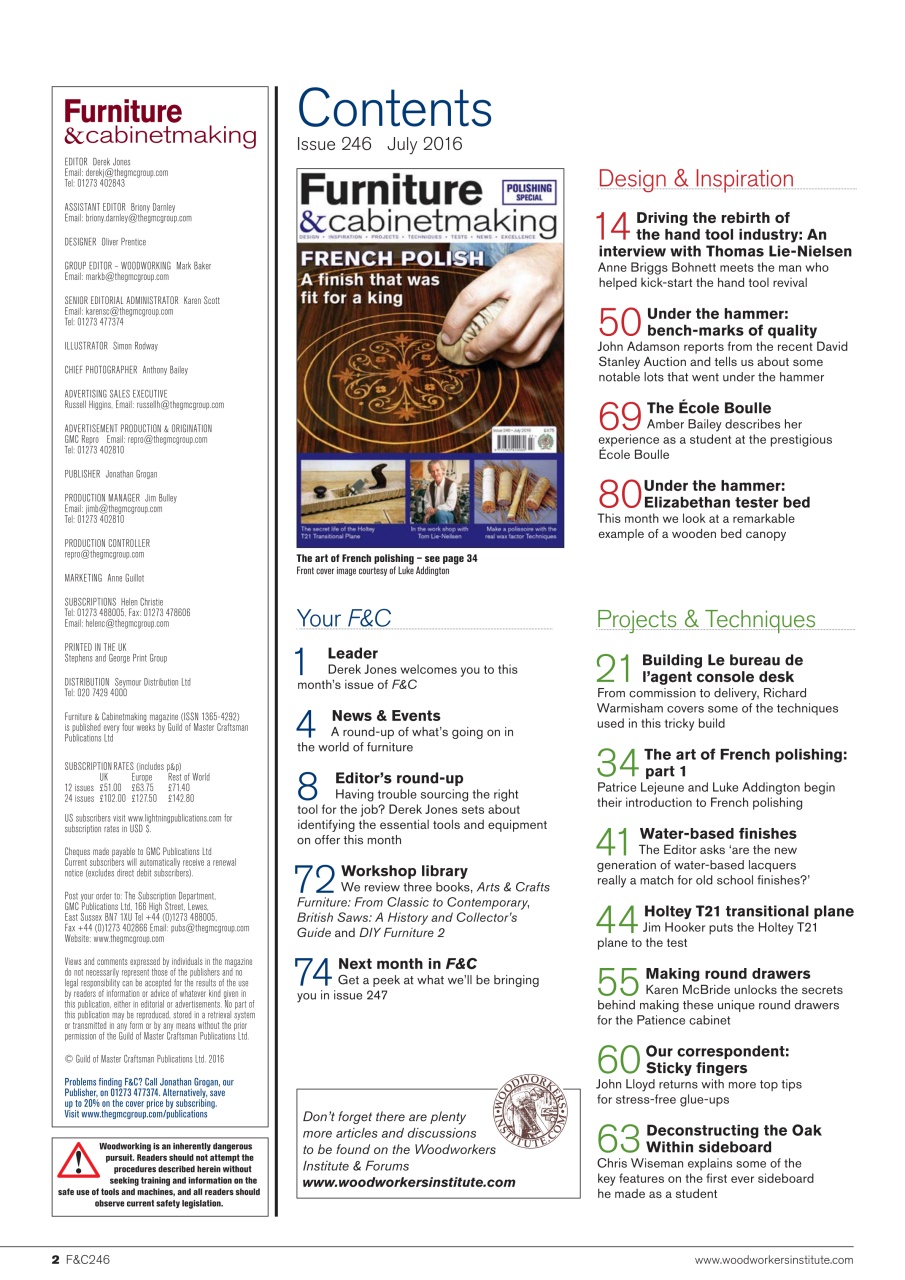 Furniture & Cabinetmaking Preview Pages