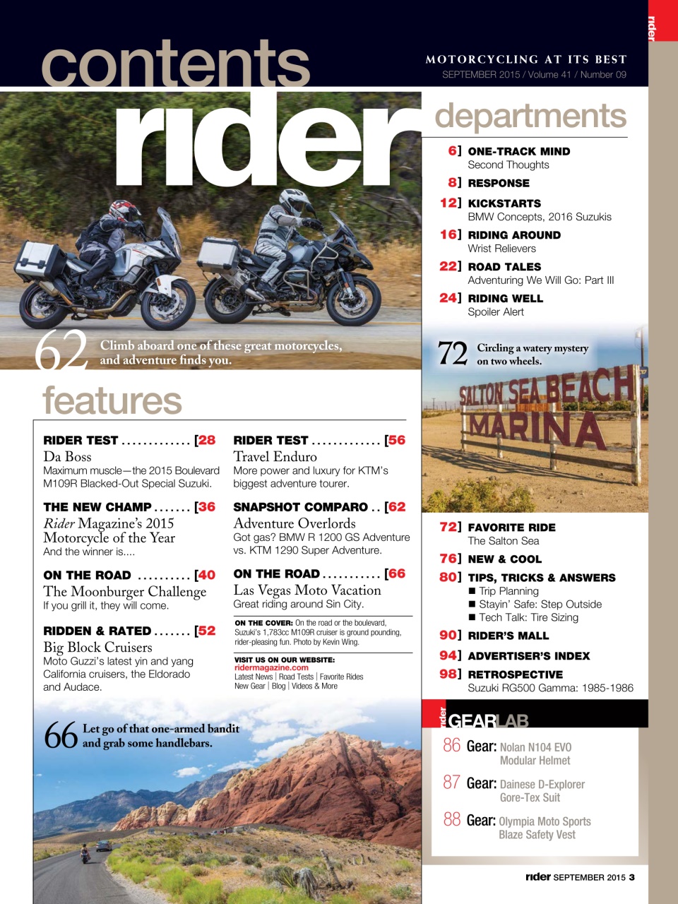 Rider Magazine Preview Pages