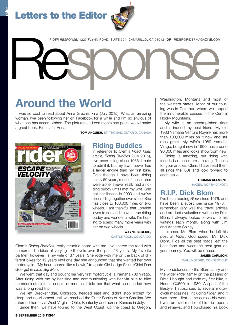 Rider Magazine Preview Pages