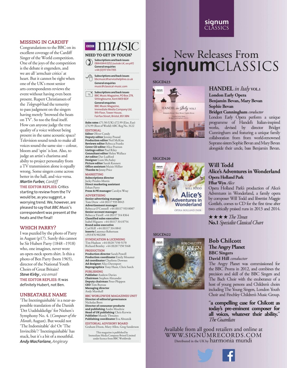 BBC Music Magazine Preview Pages