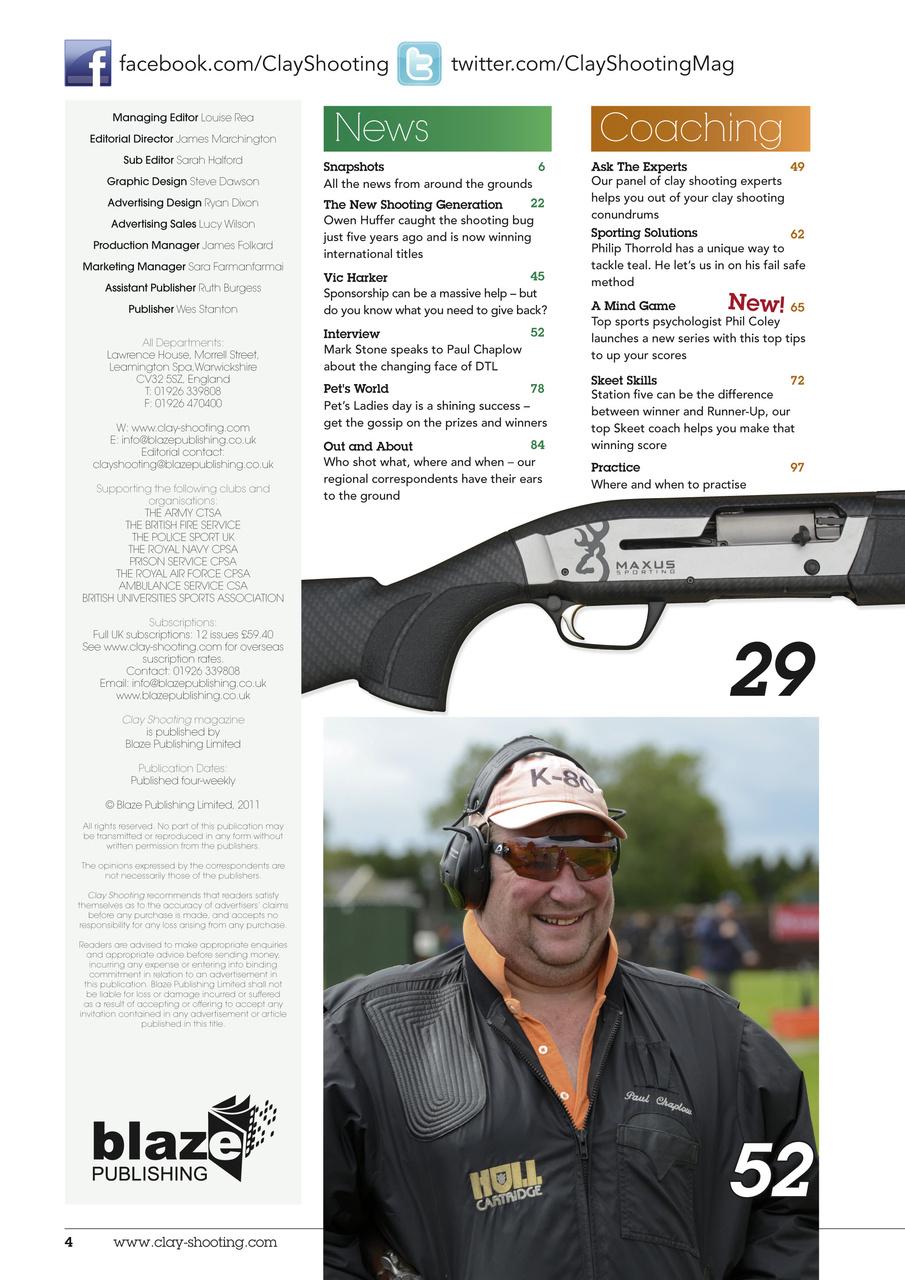 Clay Shooting Preview Pages