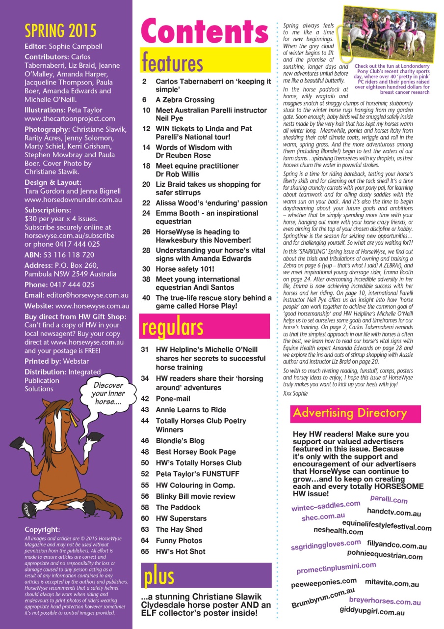 HorseWyse Magazine Preview Pages