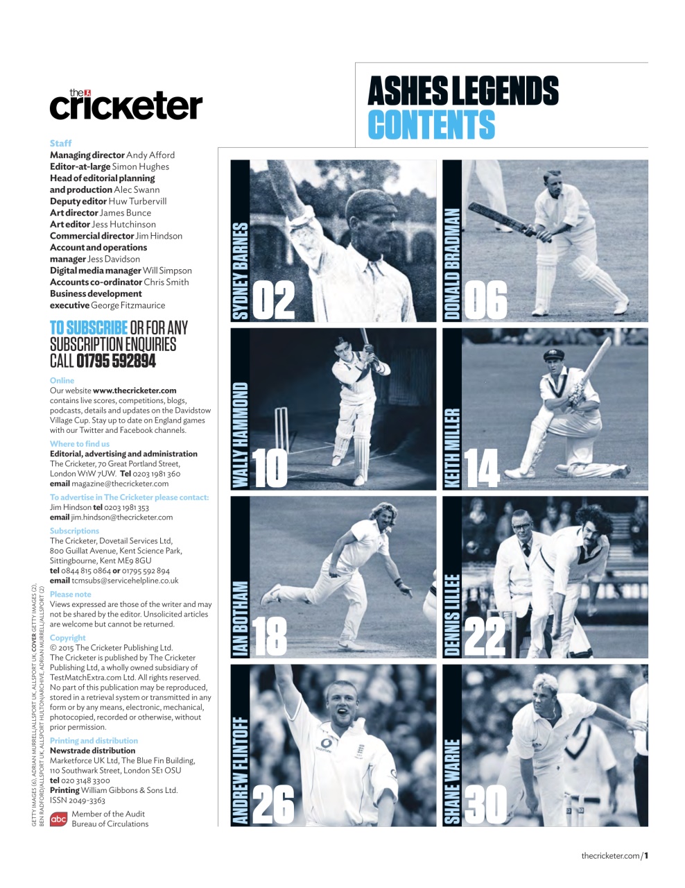 The Cricketer Magazine Preview Pages