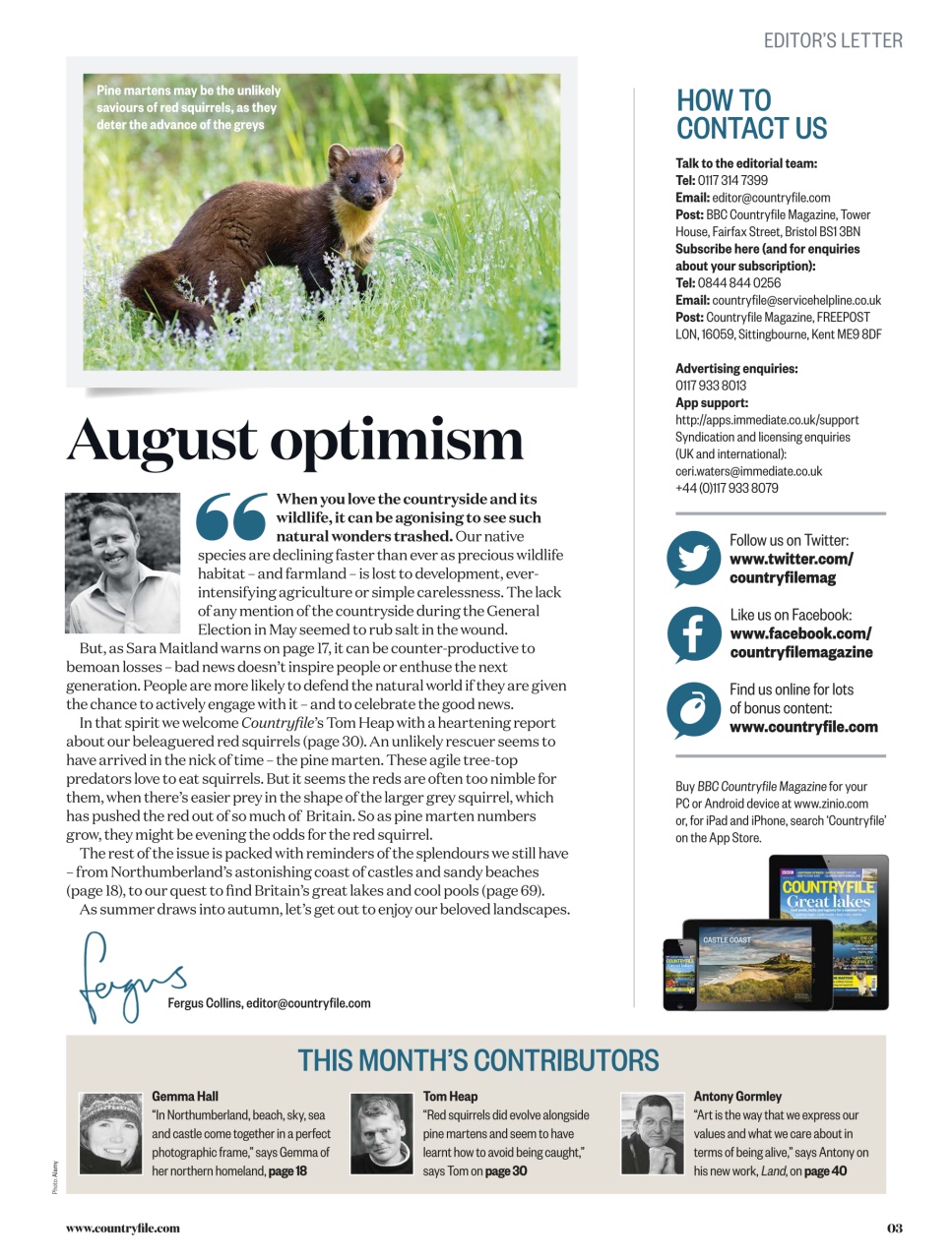 BBC Countryfile Magazine Preview Pages