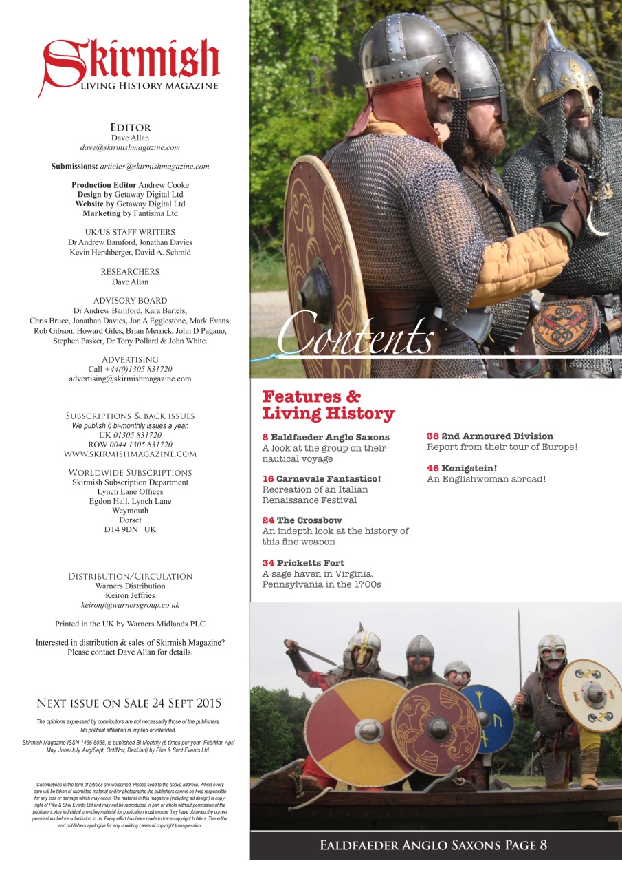Skirmish Living History Preview Pages