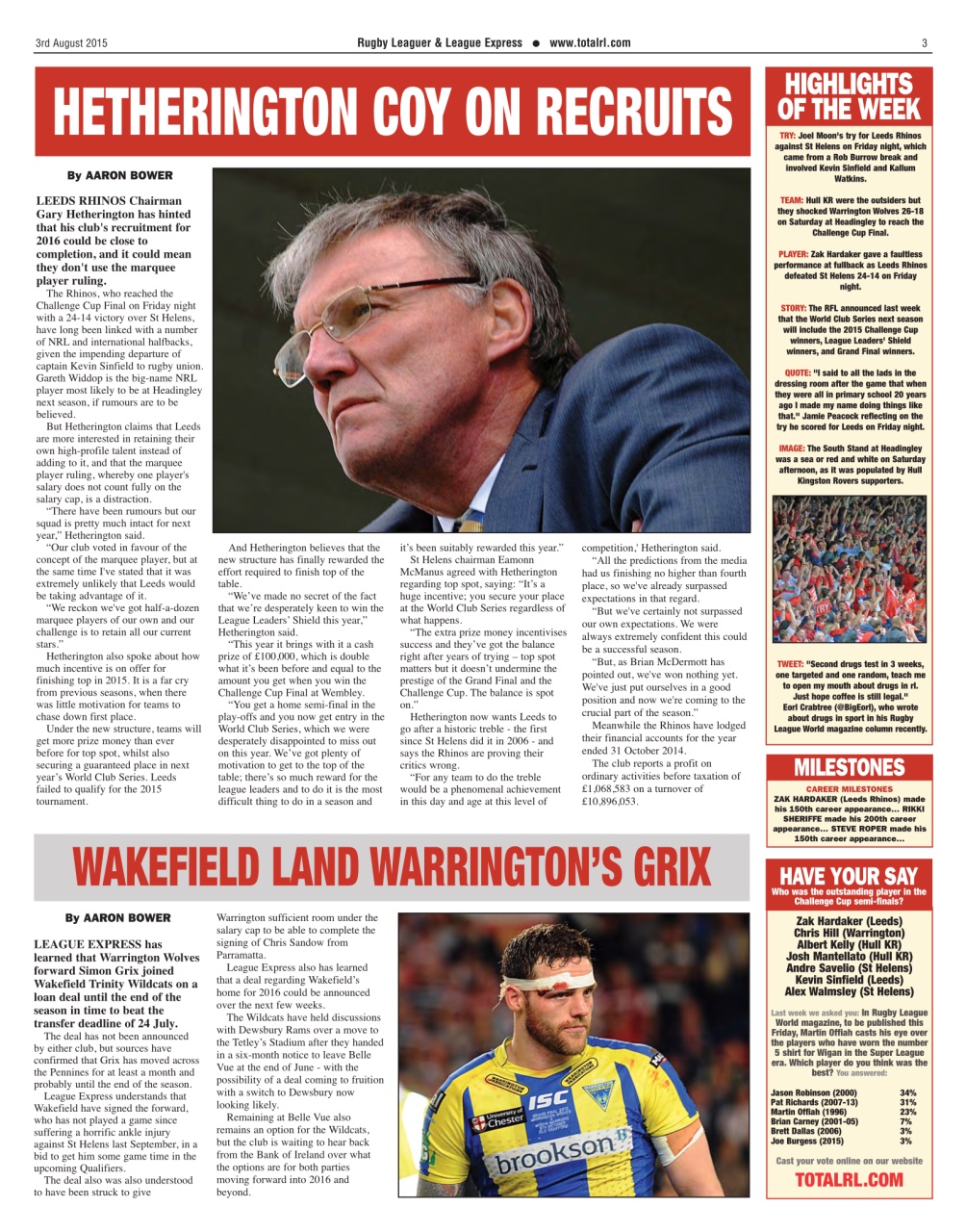 League Express Preview Pages