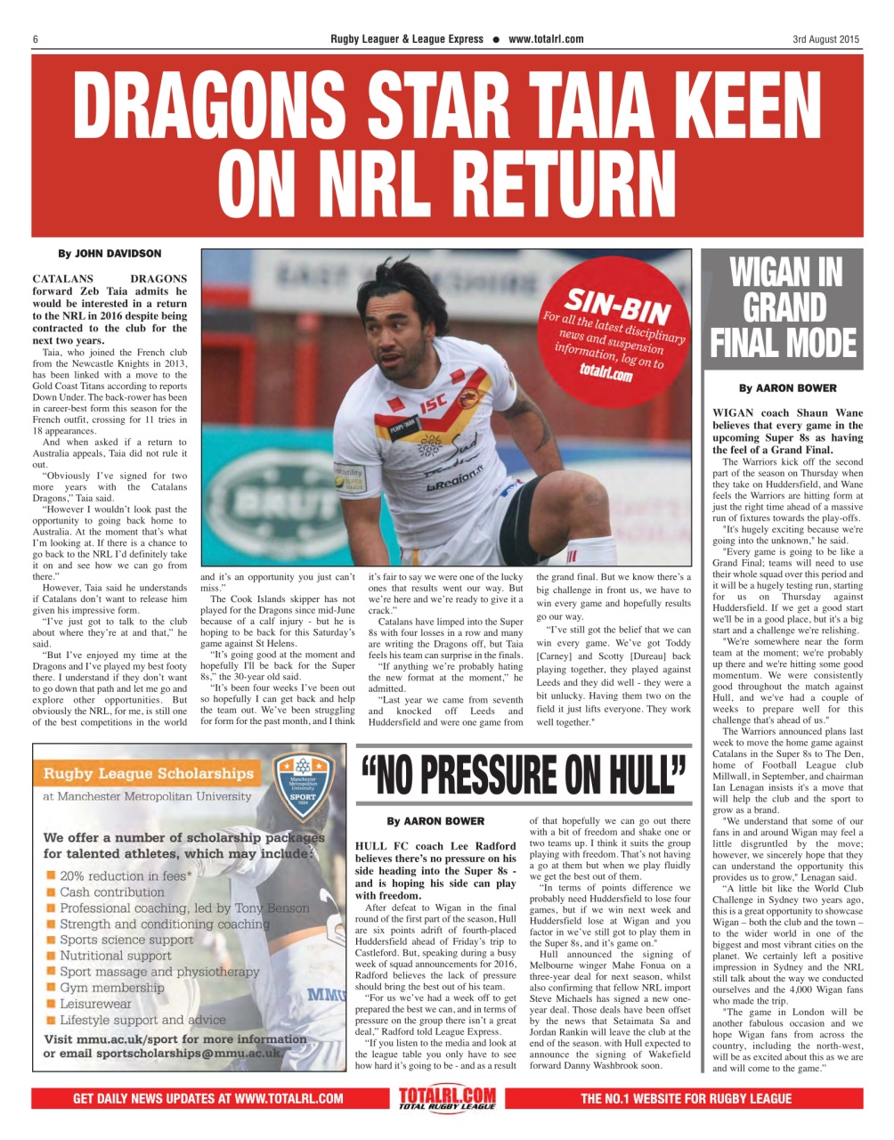 League Express Preview Pages