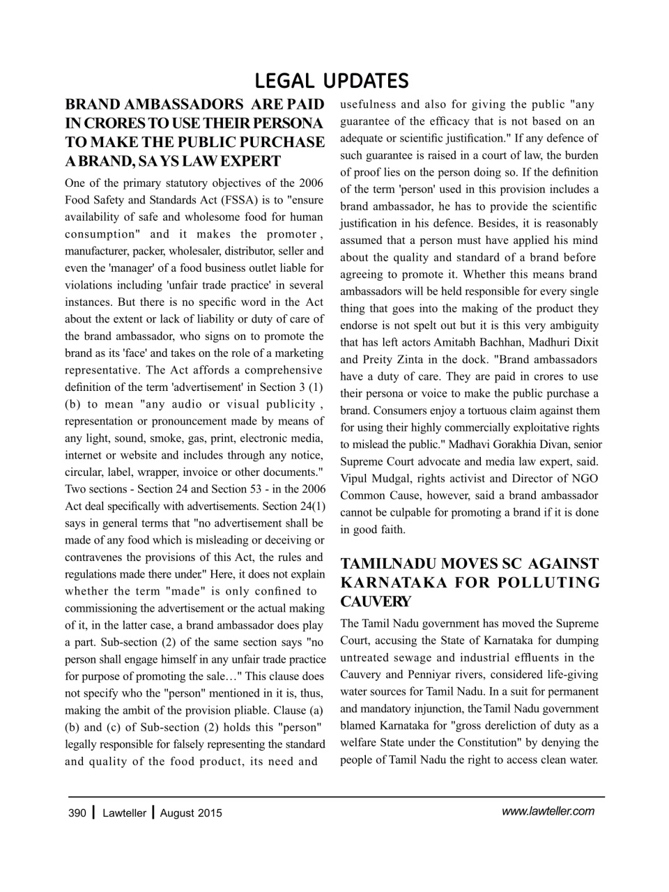 Lawteller – A Legal Awareness Magazine Preview Pages