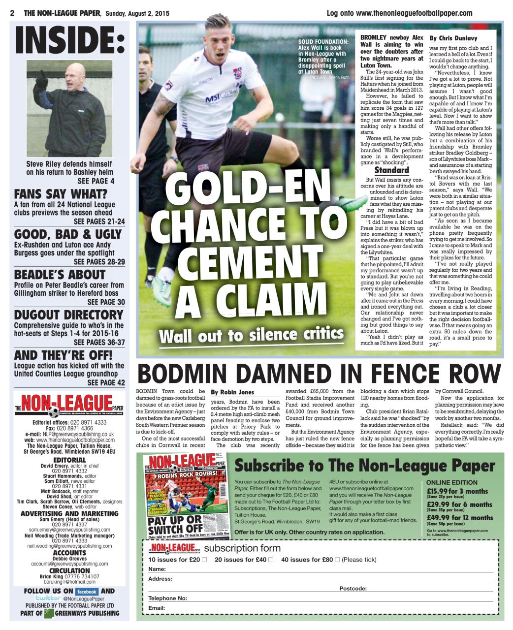 The Non-League Football Paper Preview Pages
