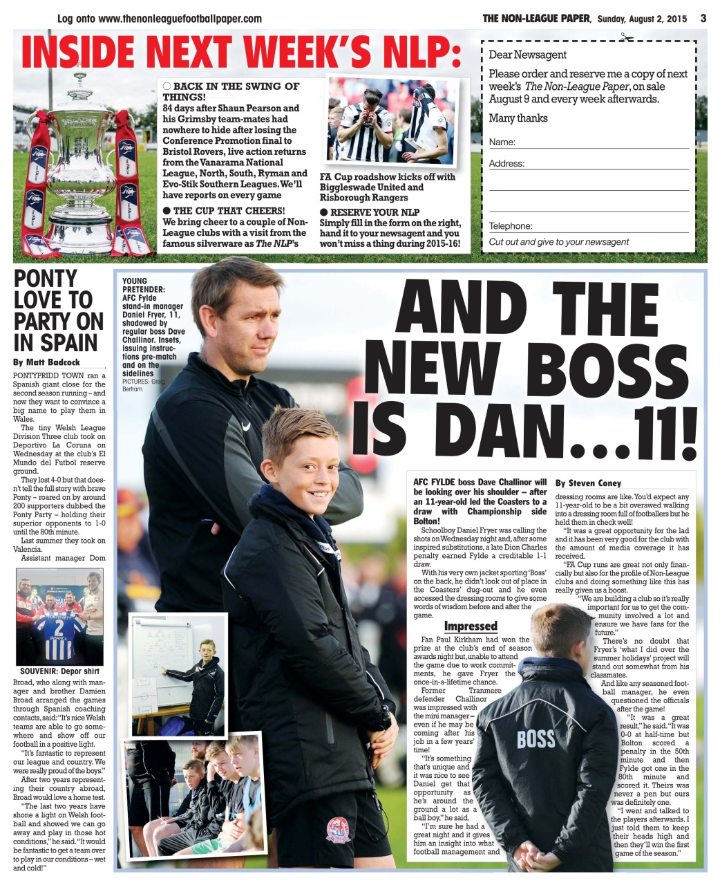 The Non-League Football Paper Preview Pages