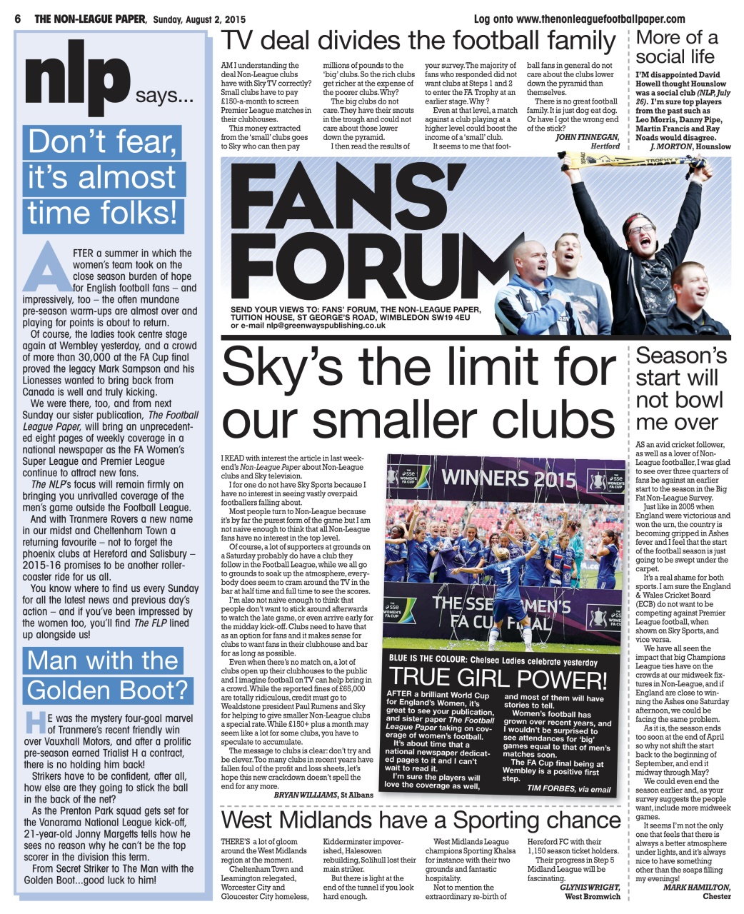 The Non-League Football Paper Preview Pages
