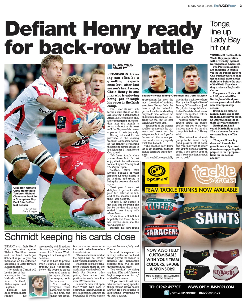 The Rugby Paper Preview Pages