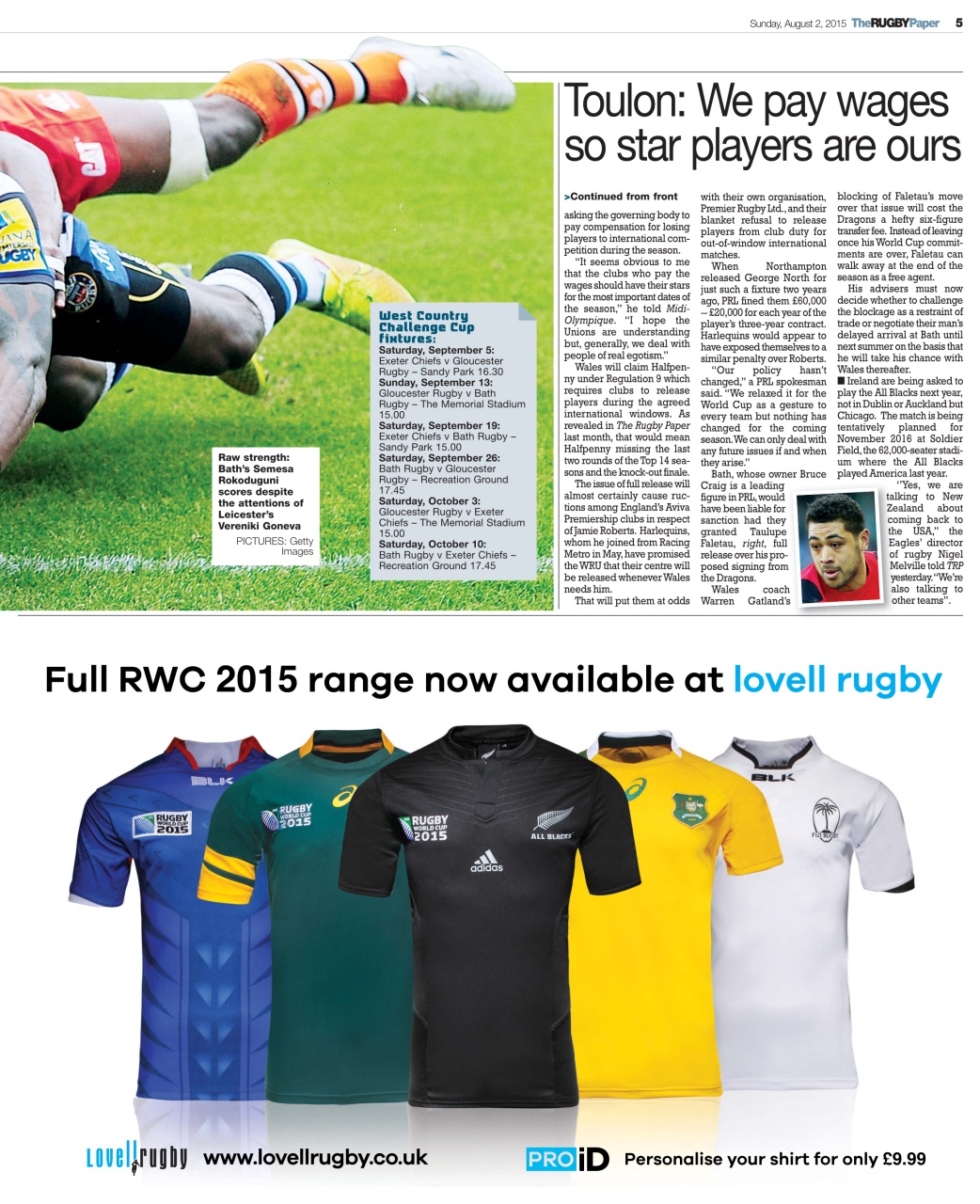 The Rugby Paper Preview Pages
