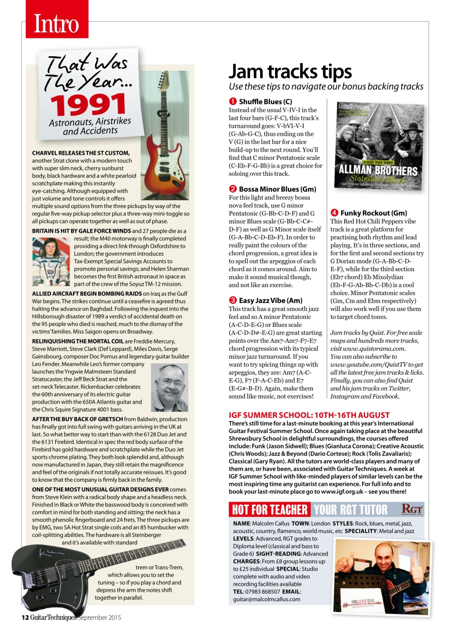 Guitar Techniques Preview Pages