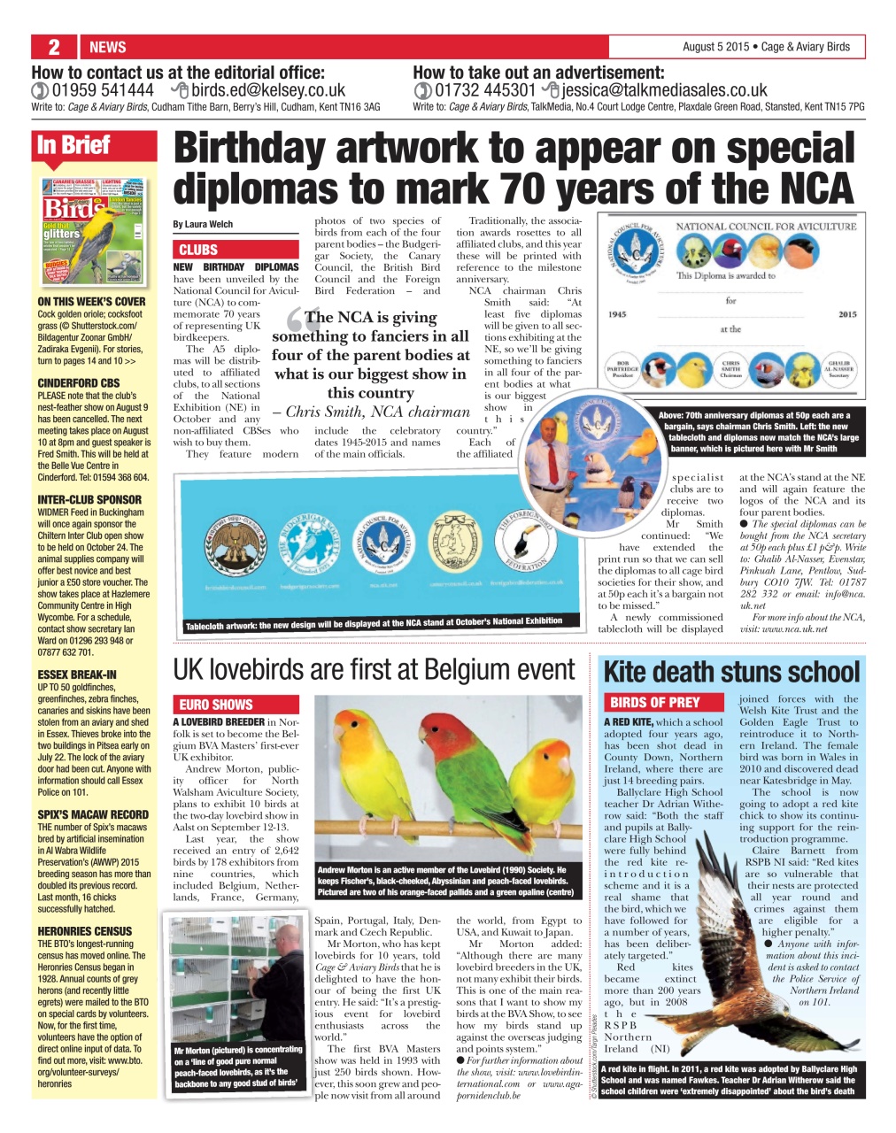 Cage & Aviary Birds Preview Pages