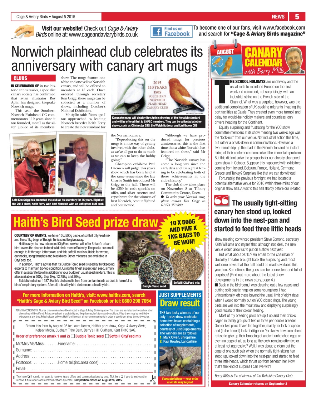 Cage & Aviary Birds Preview Pages