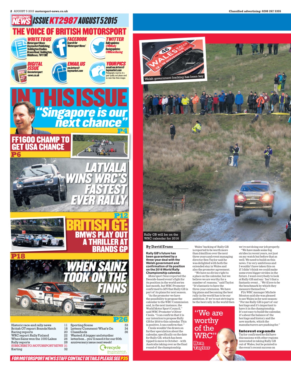 Motorsport News Preview Pages