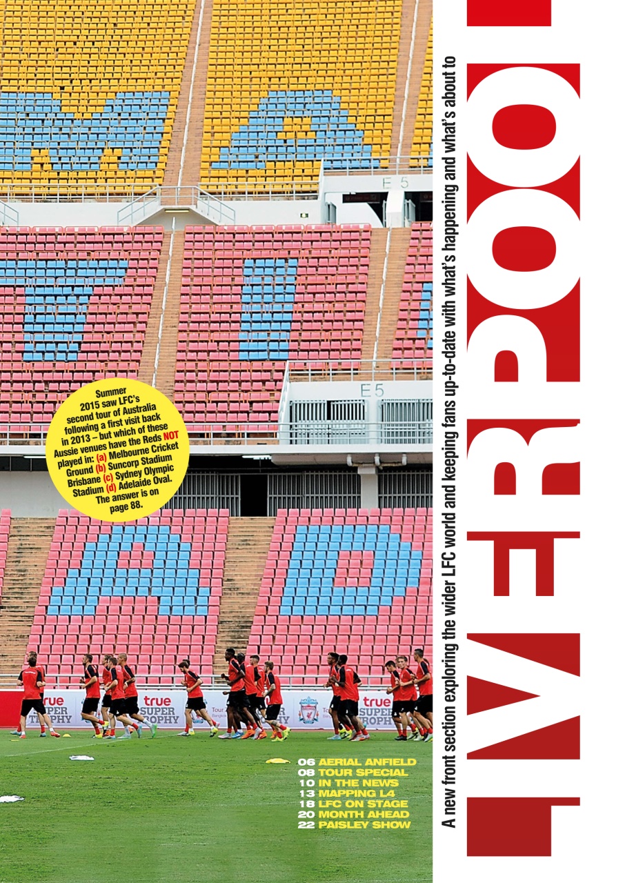 Liverpool FC Magazine Preview Pages
