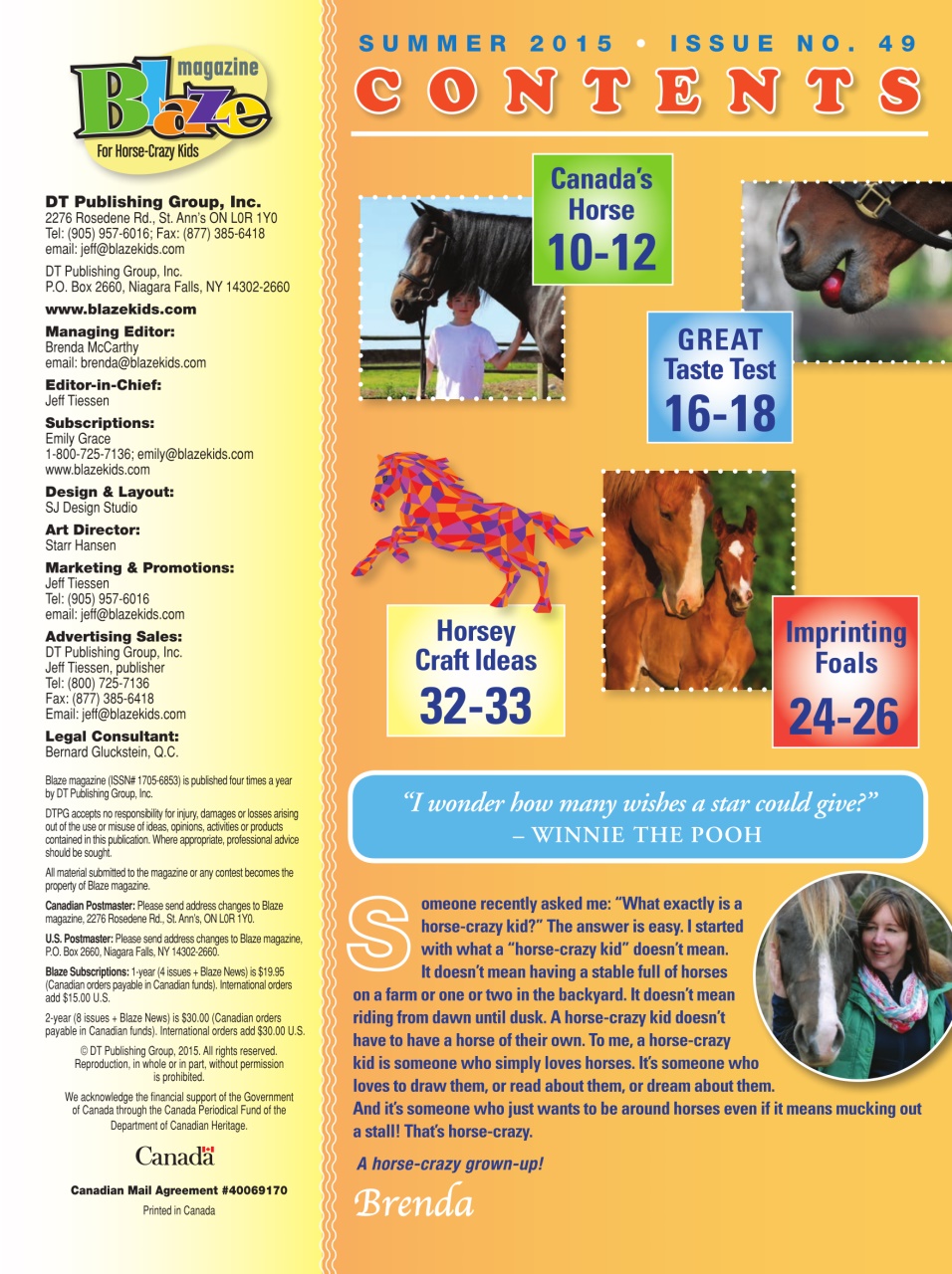 Blaze Magazine For Horse Crazy Kids Preview Pages