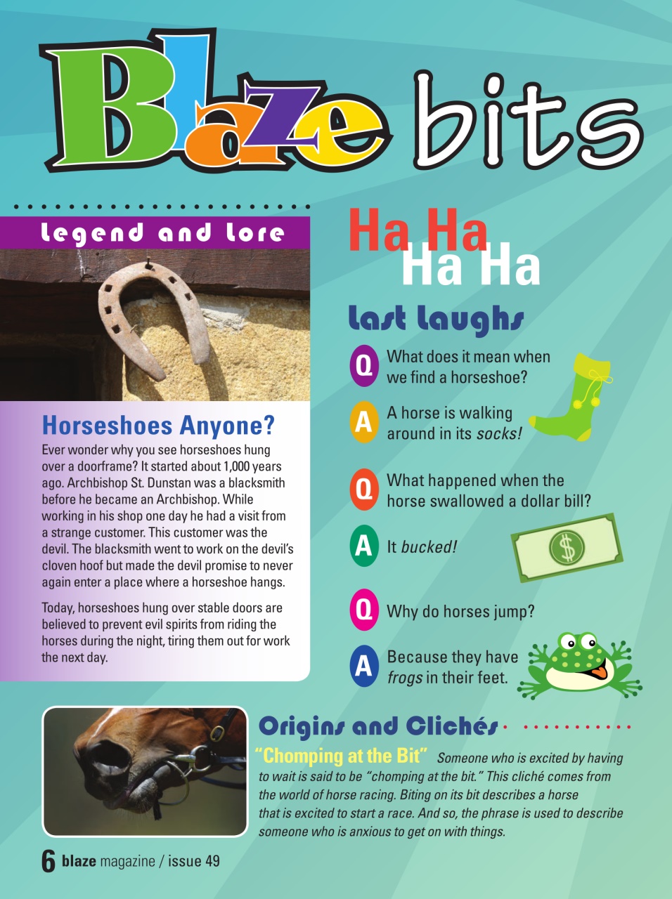Blaze Magazine For Horse Crazy Kids Preview Pages