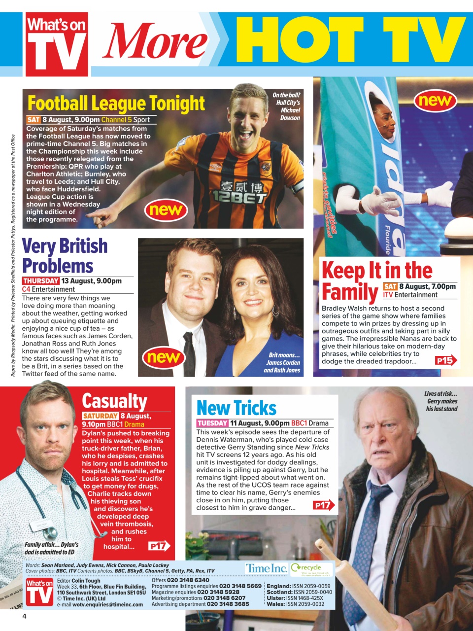 What's on TV Preview Pages