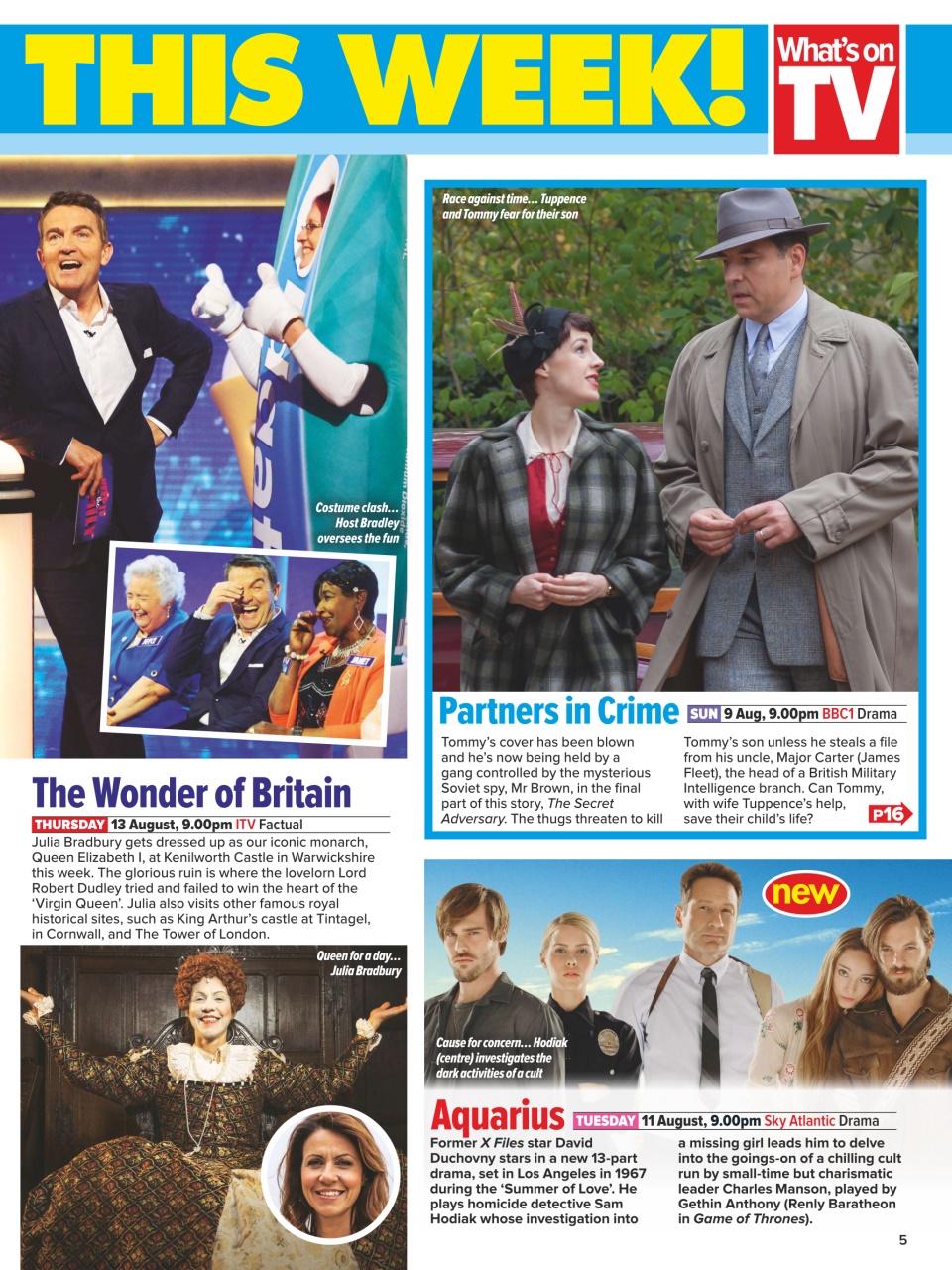 What's on TV Preview Pages