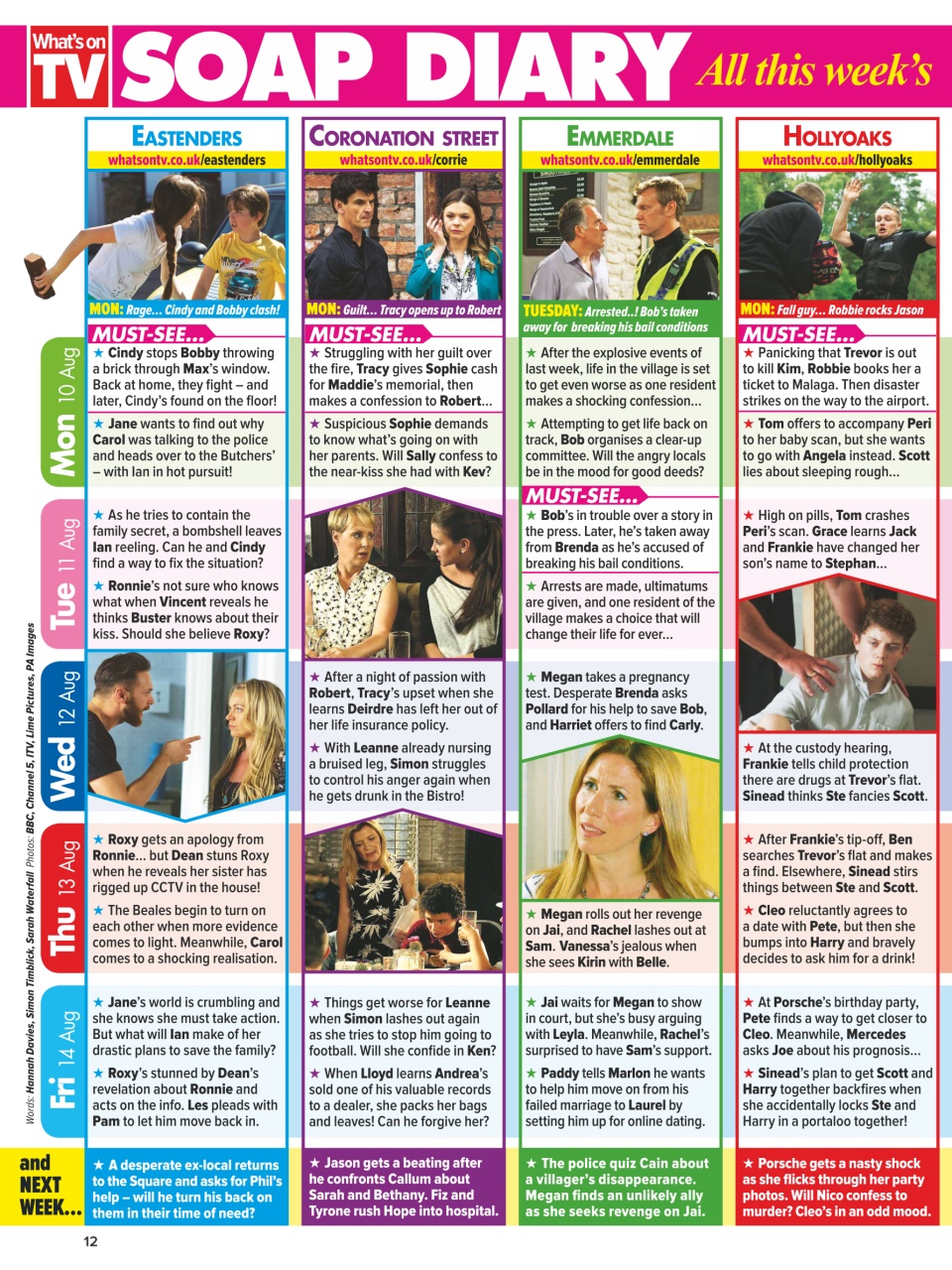 What's on TV Preview Pages