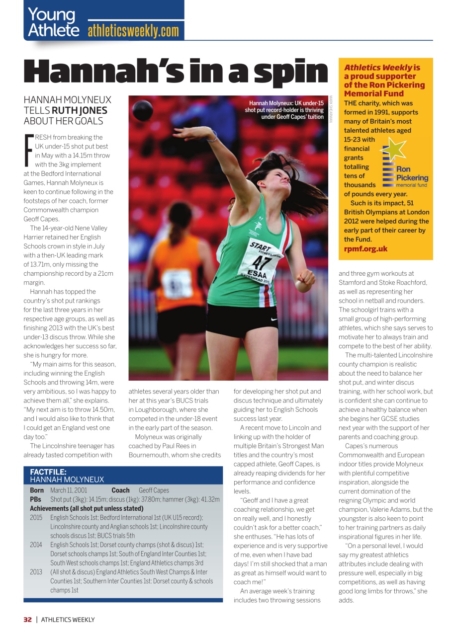 AW – Athletics Weekly Magazine Preview Pages