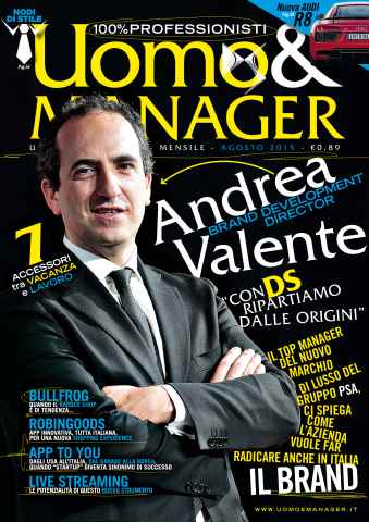 UOMO&MANAGER Agosto 2015 issue UOMO&MANAGER Agosto 2015