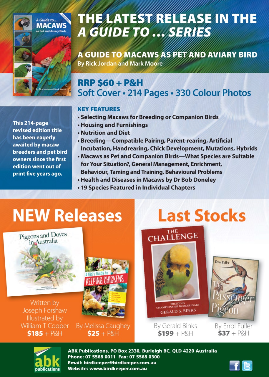 Australian Birdkeeper Magazine Preview Pages