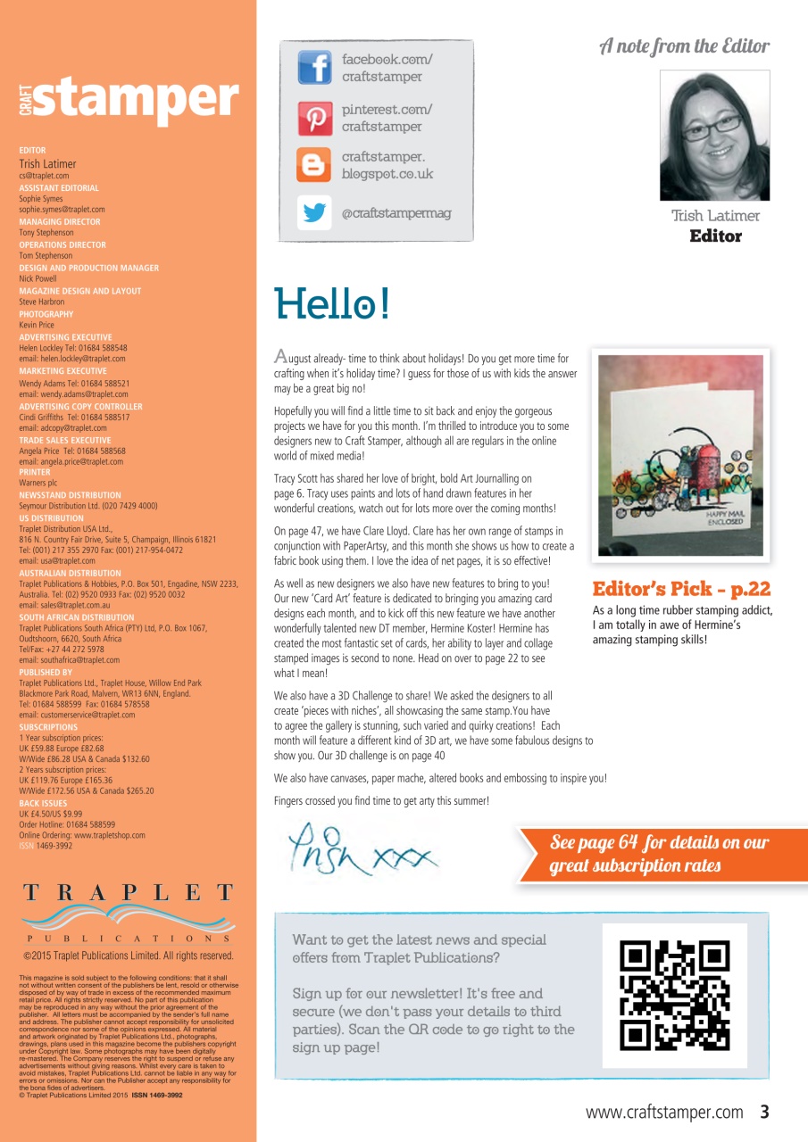 Craft Stamper Preview Pages