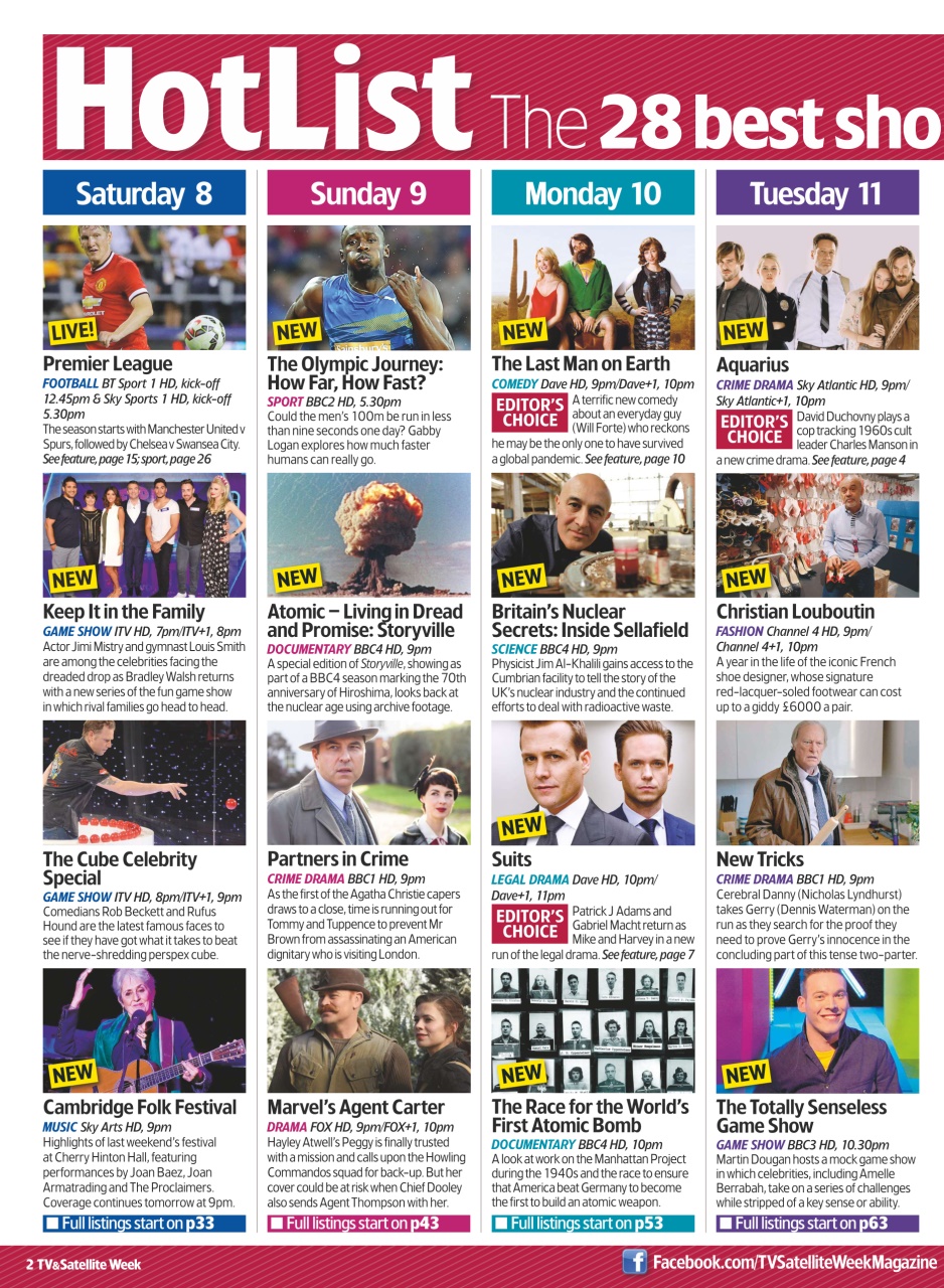 TV & Satellite Week Preview Pages