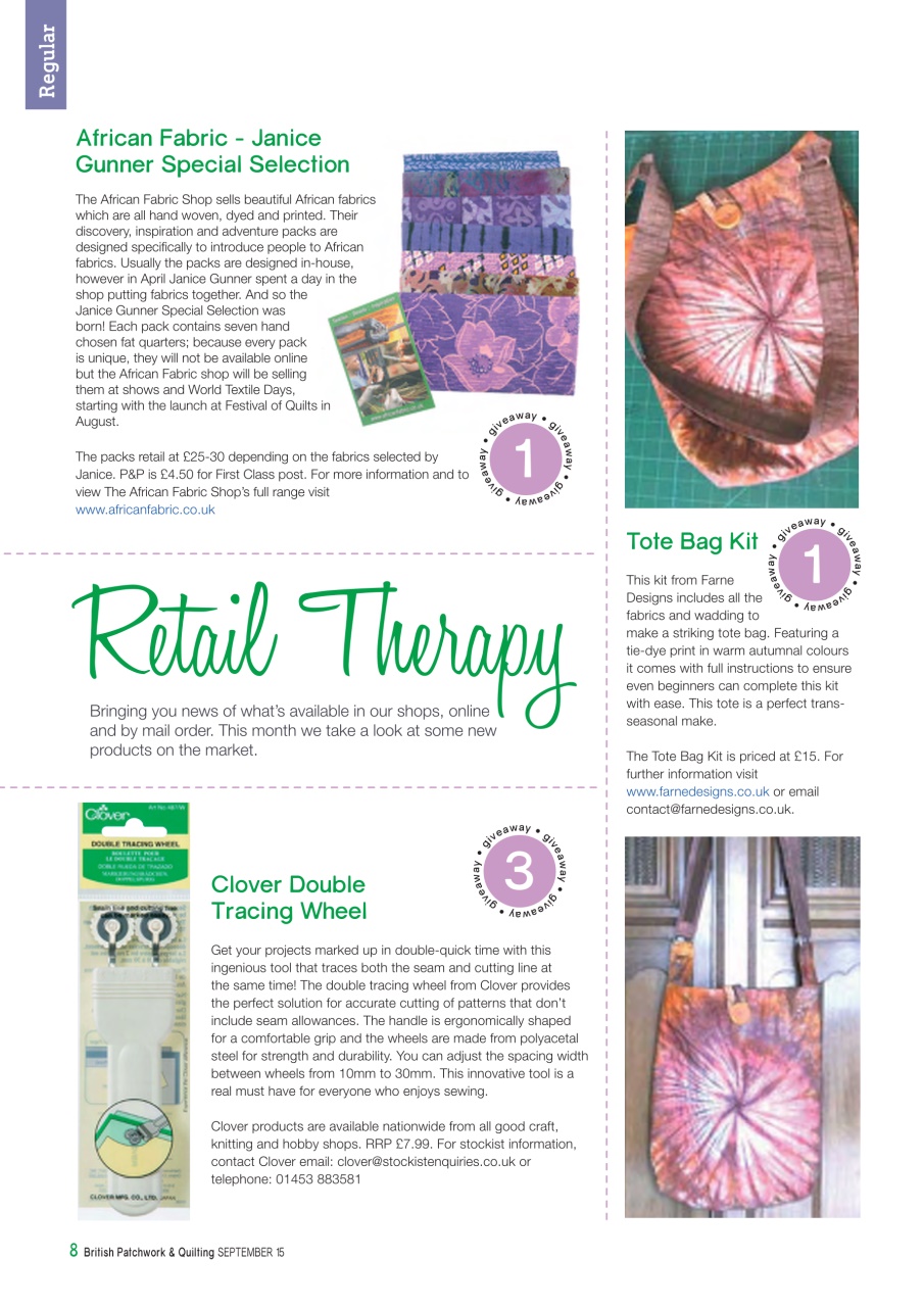 Patchwork and Quilting Preview Pages