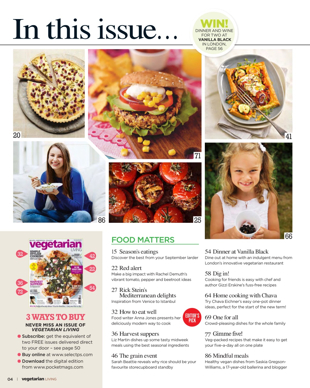 Vegetarian Living Preview Pages