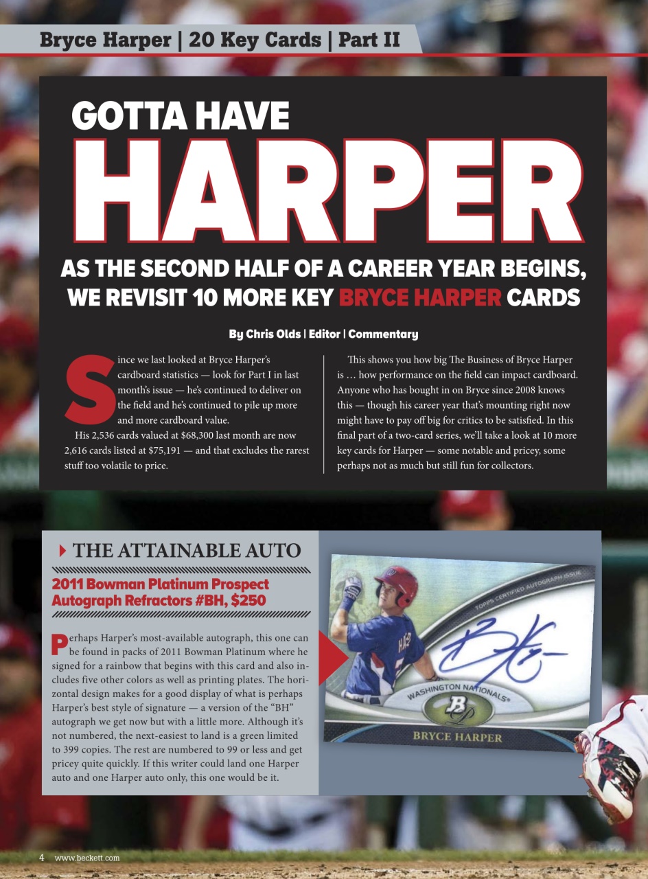 Beckett Baseball Magazine Preview Pages