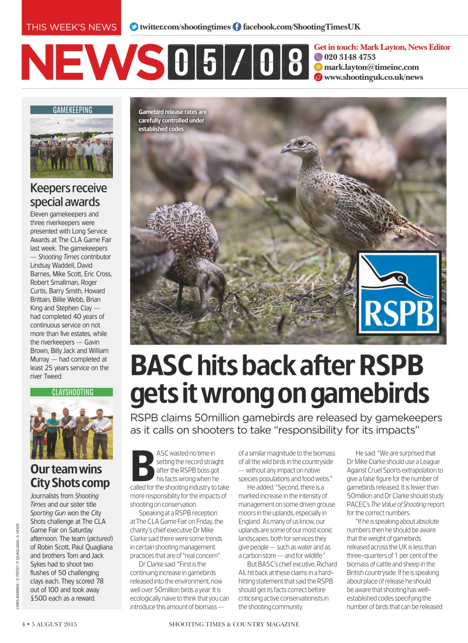 Shooting Times & Country Preview Pages