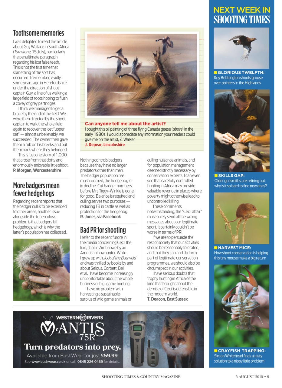 Shooting Times & Country Preview Pages