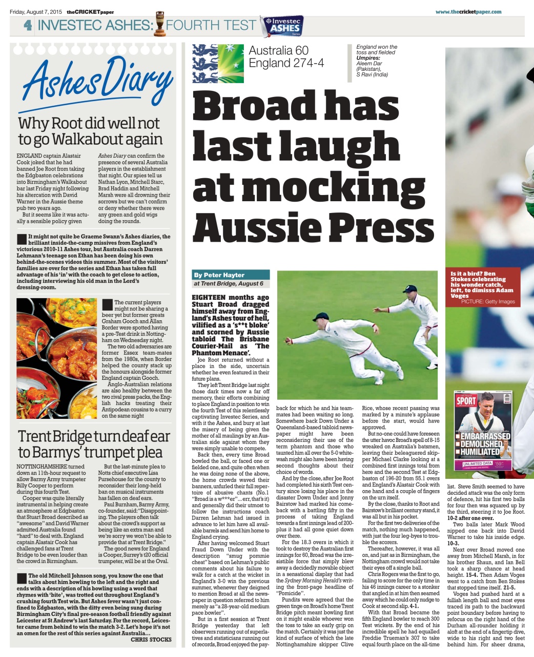 The Cricket Paper Preview Pages