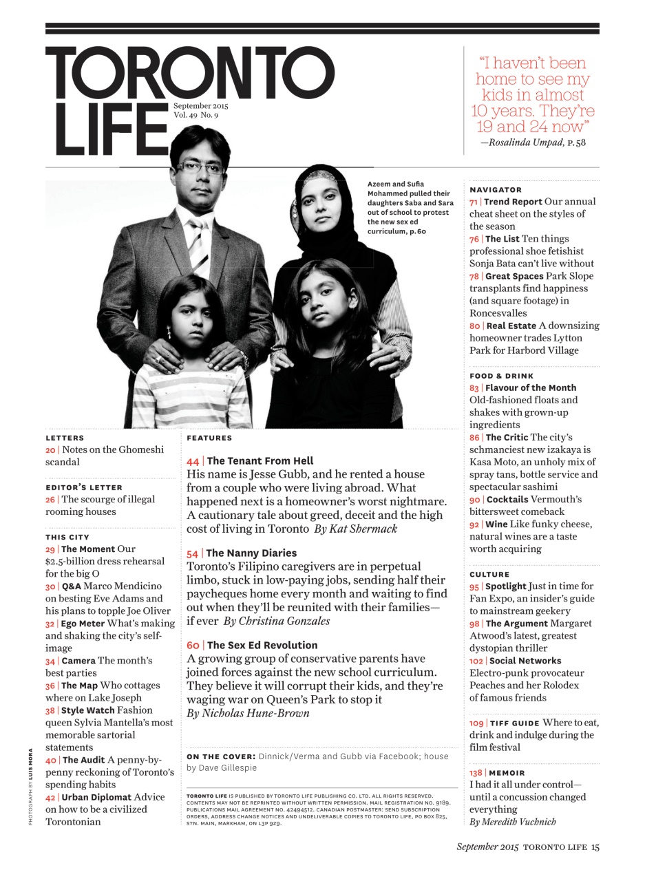 Toronto Life Preview Pages