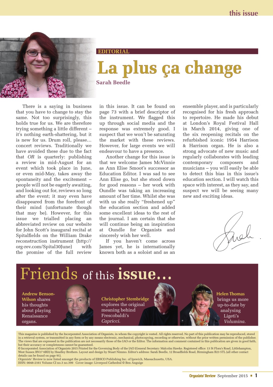 Organists' Review Preview Pages