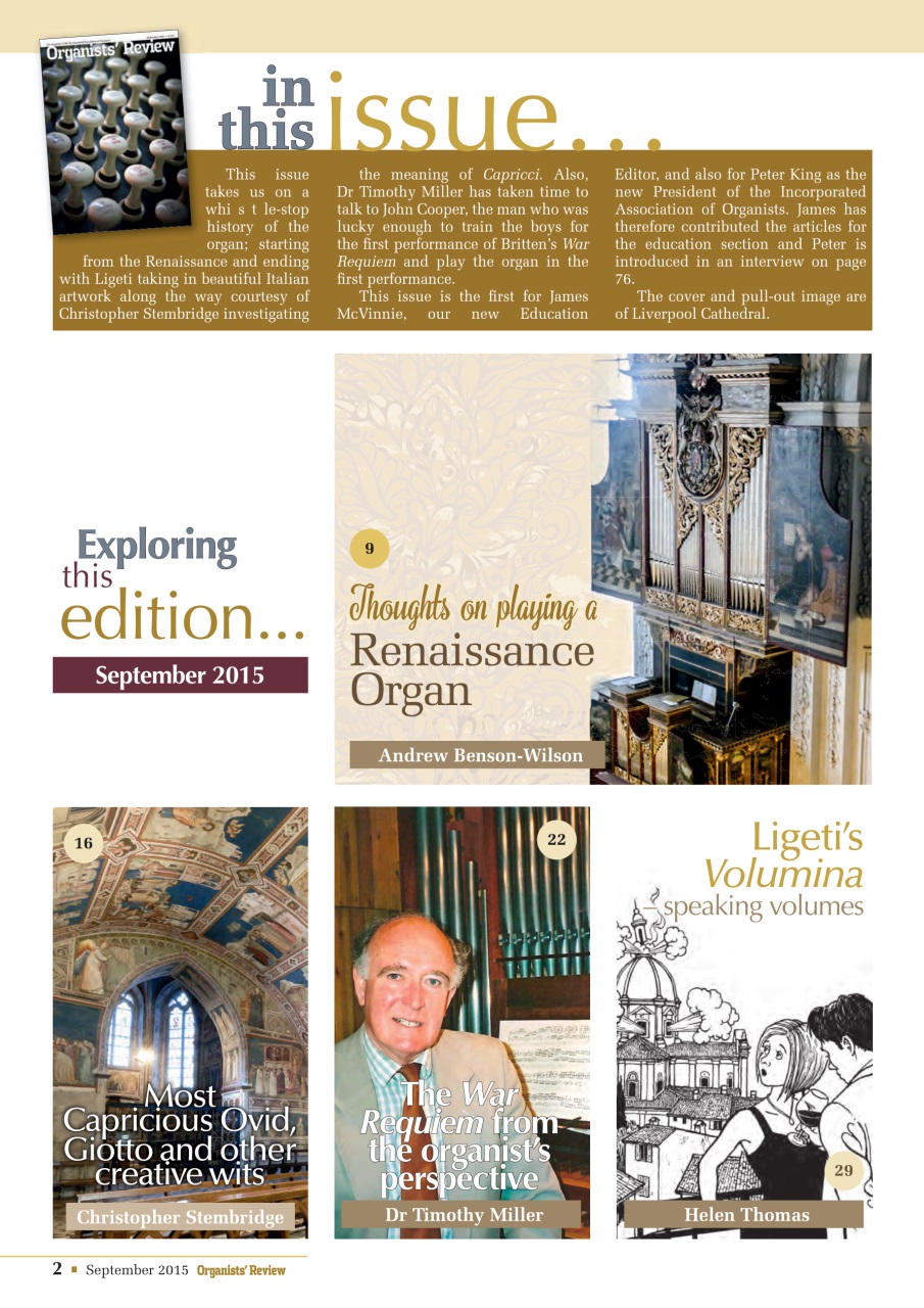 Organists' Review Preview Pages